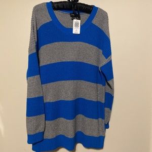 Blue & gray stripe pullover